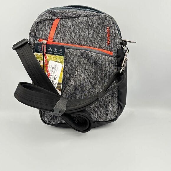 Travelon Slim Double Zip Anti-Theft Classic Crossbody Bag Water Bottle Holder - Picture 5 of 10